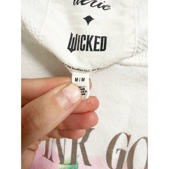 Aerie x Wicked Big Chill Crew Sweatshirt Pink Goes Good With Green White Medium - Picture 8 of 10